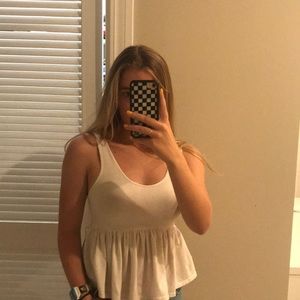 Cropped white tank
